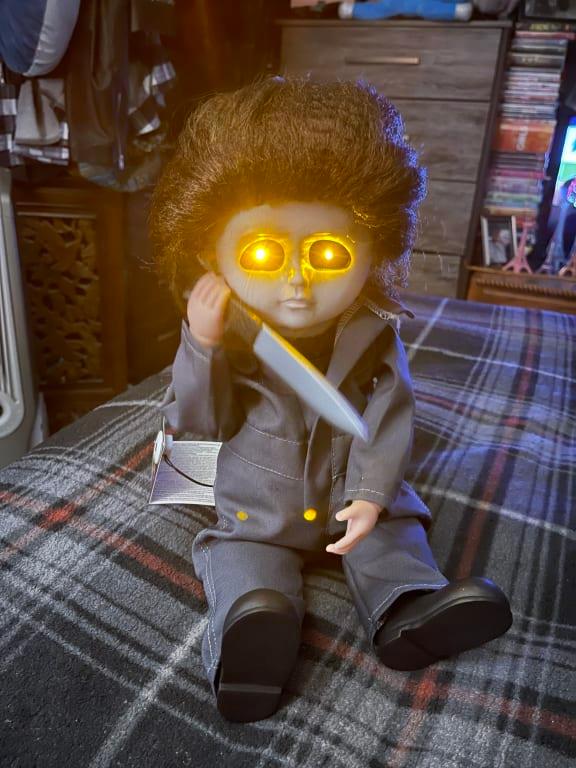 Michael Myers doll with the eyes glowing