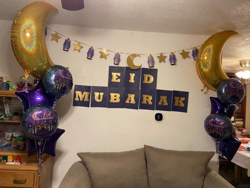 Eid Balloons in my living room!