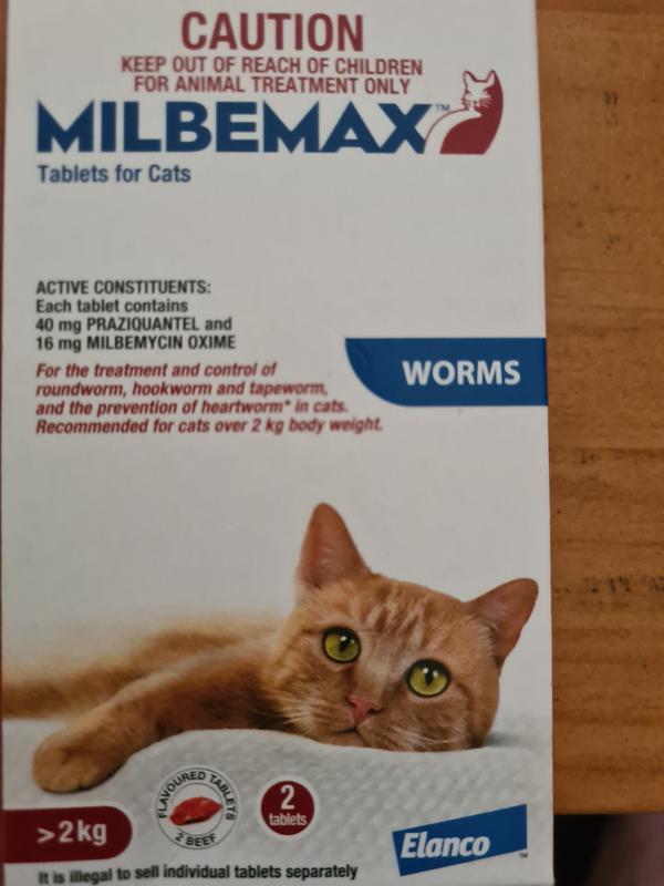 Milbemax Worm Tablets For Cats 2 Pack