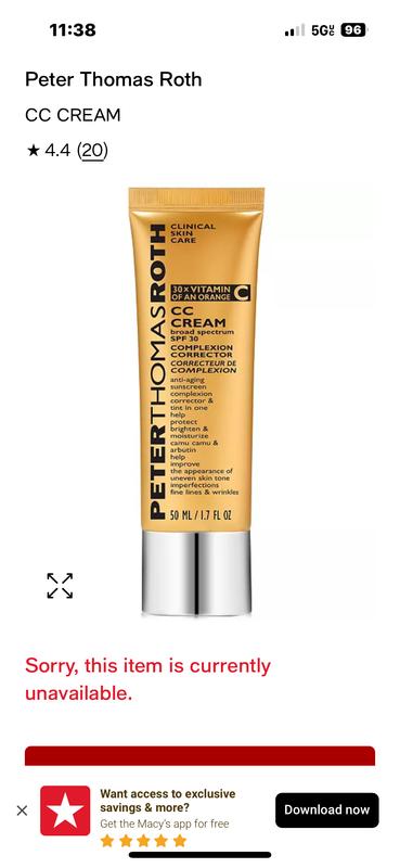 Peter Thomas Roth Max Mineral Tinted Sunscreen Broad Spectrum SPF