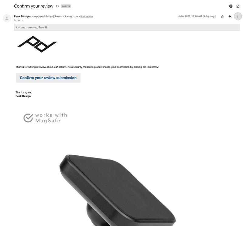 User uploaded product image