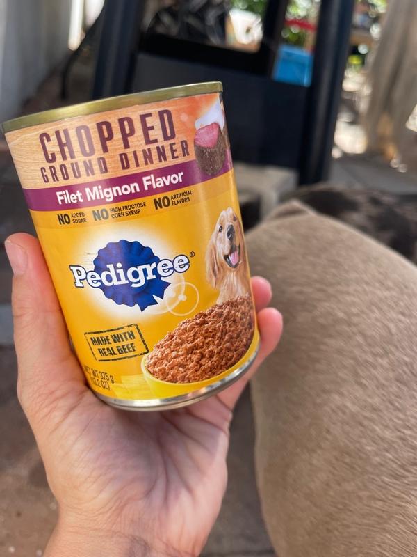 Pedigree chopped ground dinner with clearance beef