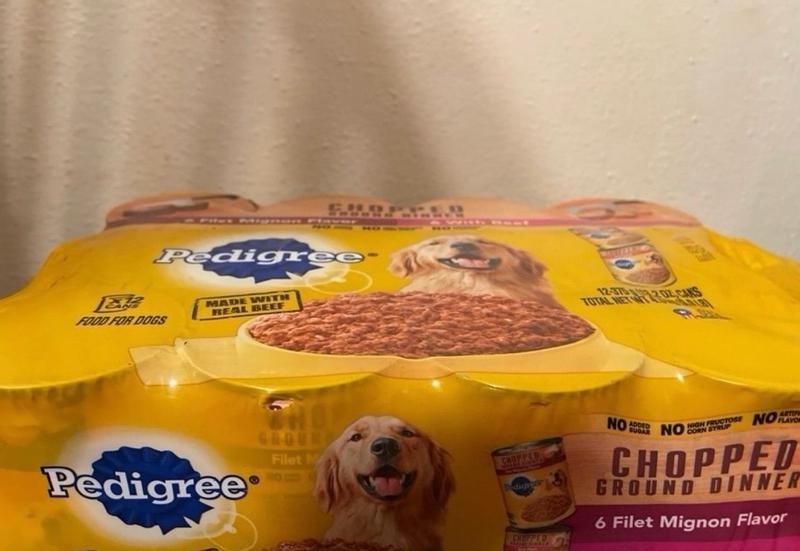 PEDIGREE Wet Dog Food Chopped Ground Dinner with Turkey Bacon