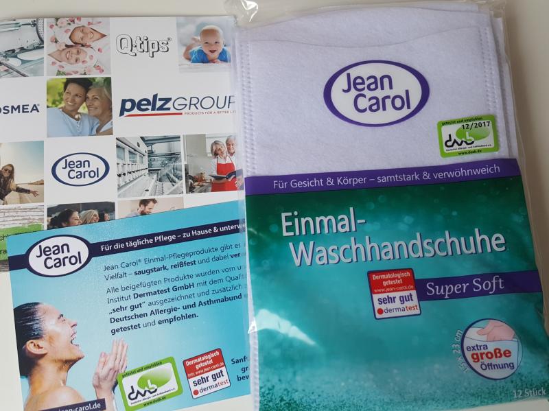 16 x 12 Stück JEAN CAROL® Einmal-Waschhandschuhe Super Soft für die tägliche Pflege Vorteilspackung