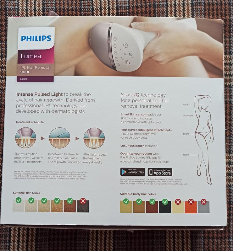 Depiladora PHILIPS Lumea BRI947 IPL 8000 con SenseIQ y Accesorios  Inteligentes 4 Cabezales, oferta LOi.