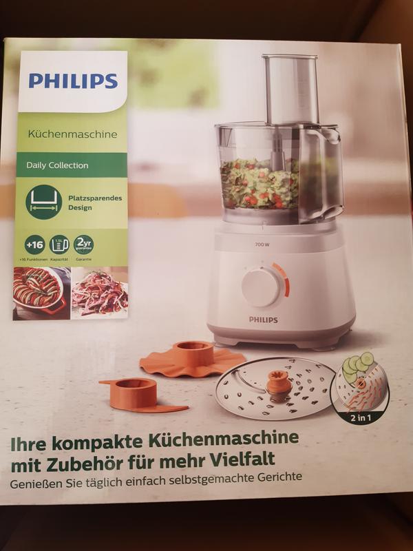 Philips Cucina HR7310/00 Robot da Cucina Multifunzione con Oltre 16  Funzioni, Disco 2-in-1 in Acciaio Inox, 700 W, 2.1 Litri, Bianco - C.A.R.E.  srl