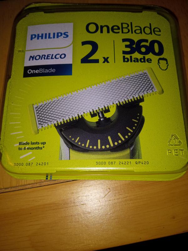 Philips Norelco Oneblade 360 Replacement Blade - Qp420/80 - 2pk