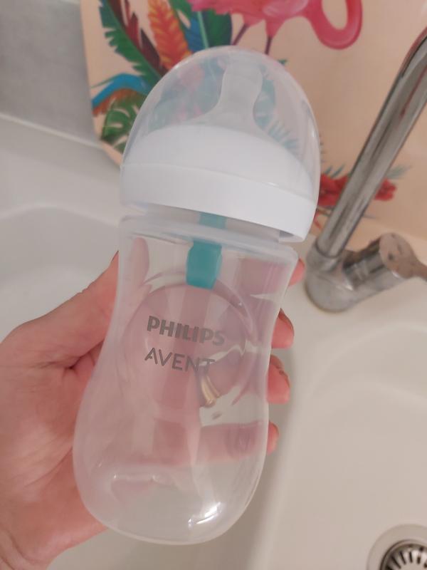 Philips Avent Biberon à Réponse Naturelle de 260 ml avec valve AirFree,  sans BPA pour les bébés de 1 mois et +, motif éléphant (modèle SCY673/81) :  : Bébé et Puériculture