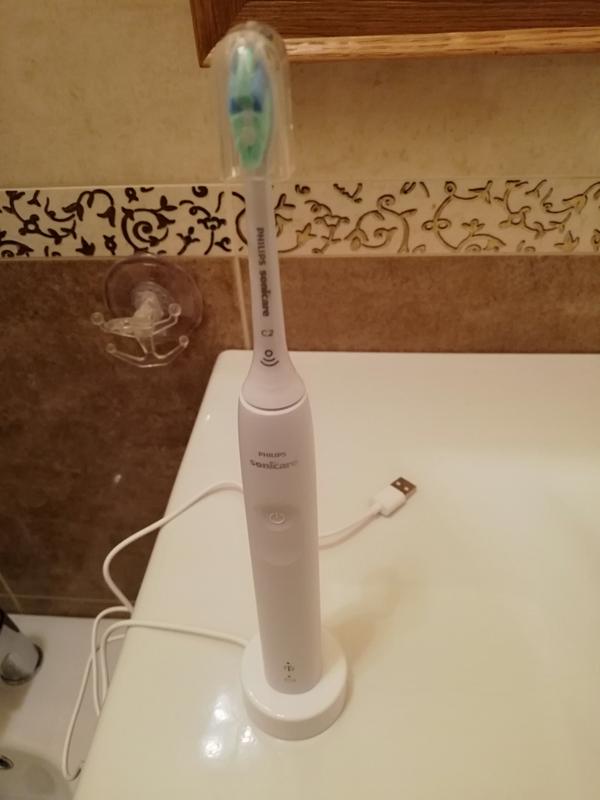 Philips Sonicare 3100 HX3673/13 Spazzolino Elettrico Bianco + Custodia da  Viaggio