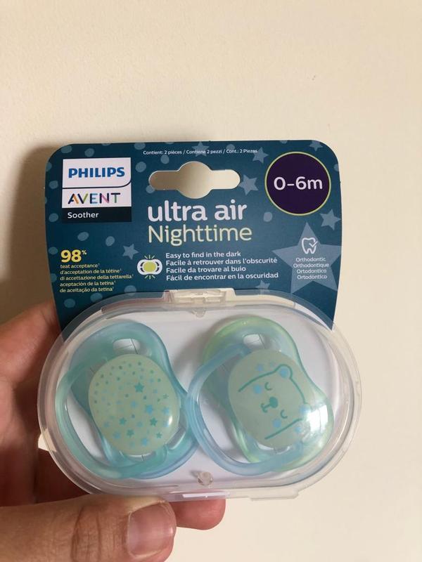 Philips Avent Chupete Ultra Air Nocturnos 0-6 Meses