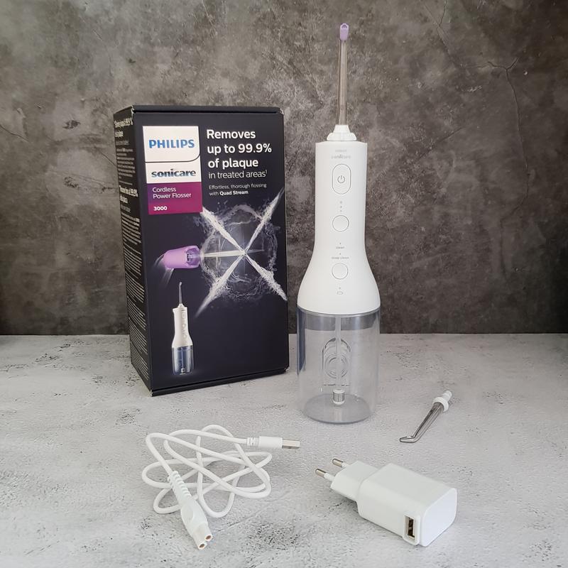 PHILIPS Sonicare HX3711/20 Power Flosser 3000 Munddusche Weiß