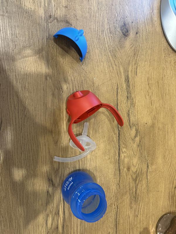 Tazza Sippy PHILIPS AVENT 200ml - Senza BPA - Cannuccia In Silicone - Antigoccia - Viola E Blu - Per Bambini