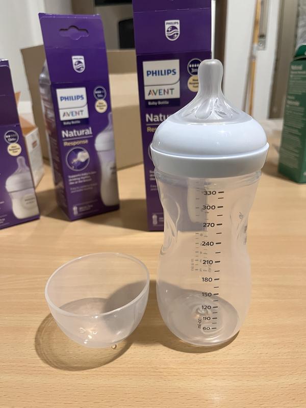 Biberon Philips Avent Natural Response 330ml - Flusso 4, Per Bambini 3mesi+, Anticolico