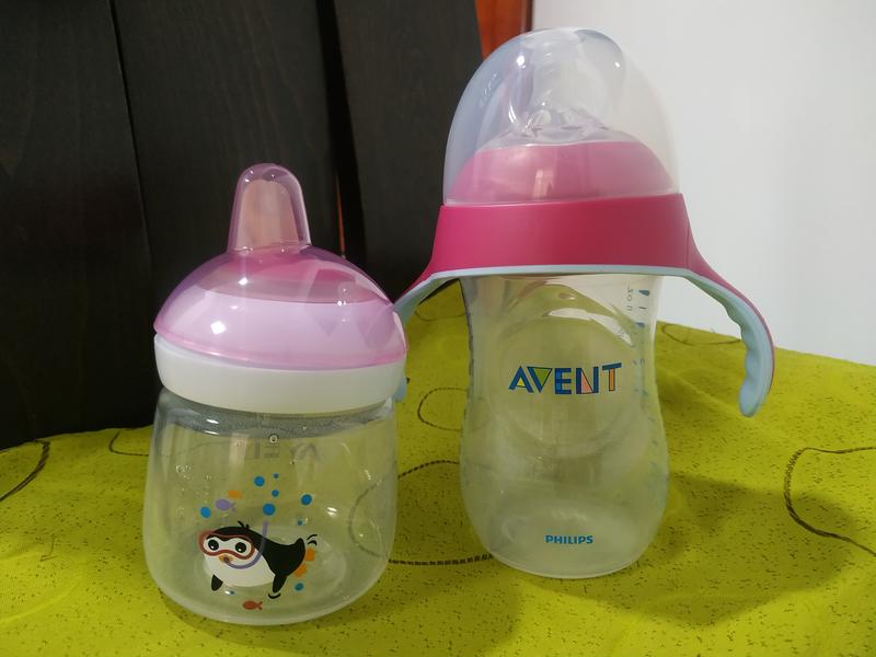 Philips Avent - Vaso rosa 200 ml boquilla blanda +6 meses