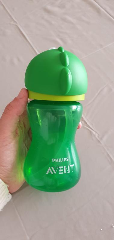 Philips Avent - Vaso verde con pajita 300 ml +12 meses