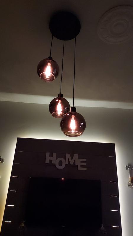 EGLO Mogano 1 Hanglamp, 1 lichtpunt, vintage, industrieel, hanglamp van staal in zwart, koper, eettafellamp, woonkamerlamp hangend met E27-fitting