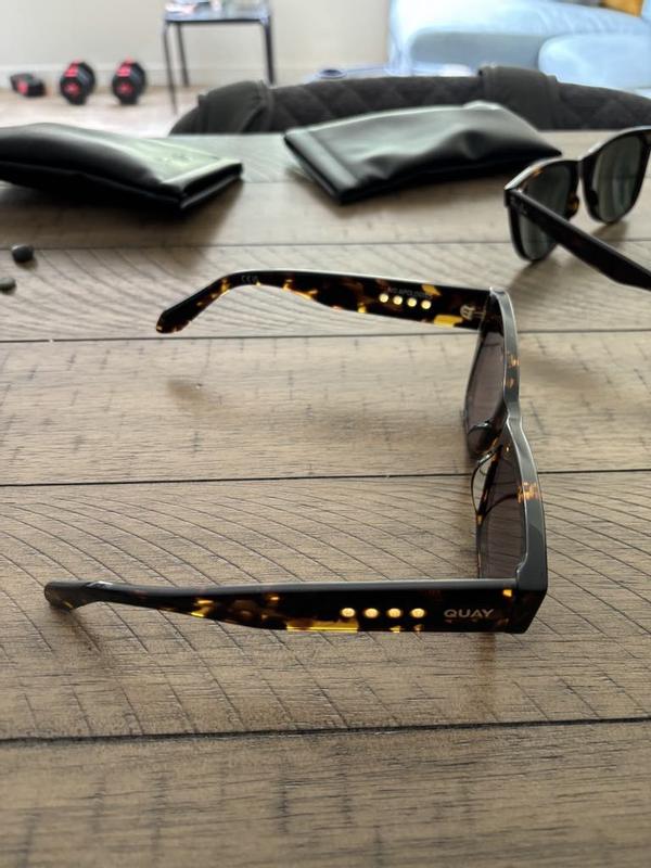 QUAY NO APOLOGIES Tortoise Yellow Frame / Brown Lens NO APOLOGIES Angled Square Frame Sunglasses for Women – QUAY main image 2