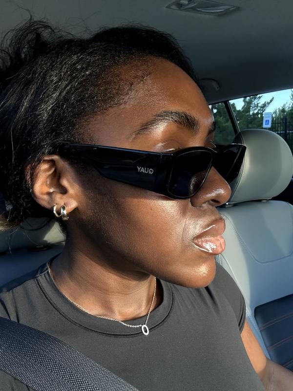 NOT MY FAULT Narrow Rectangle Sunglasses with Flush Lens – QUAY
