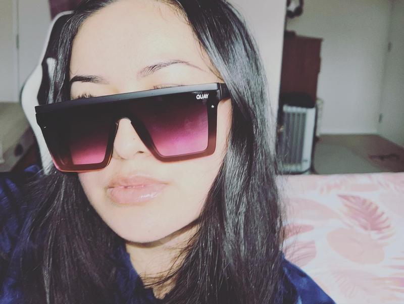 Quay Australia Hindsight 125 Oversized Sunglasses Pink Black Quay australia hindsight 125 - Gem main image 4