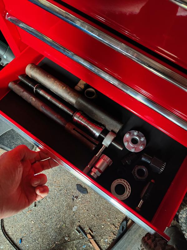 Durhand Roller Tool Cabinet Storage Chest Box 7 Drawers Garage Workshop Red