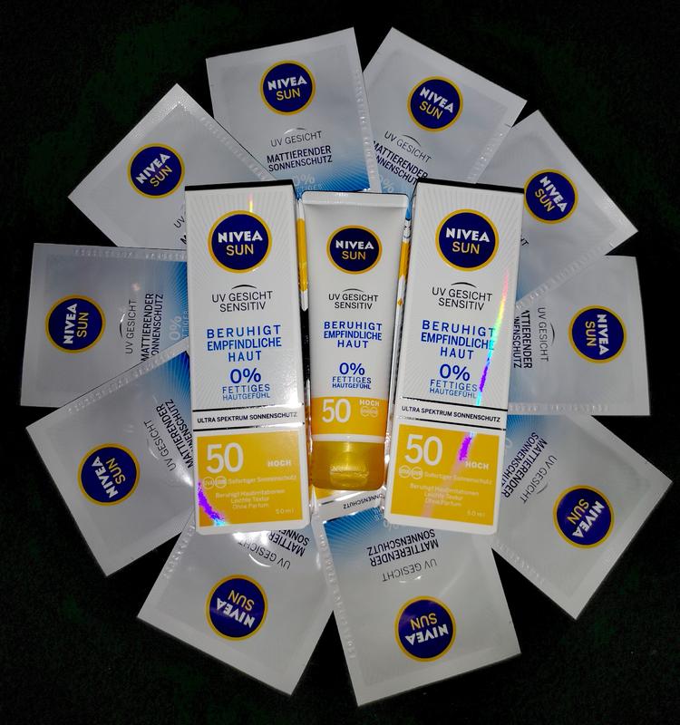 NIVEA SUN Set Mit Gesichts-Sonnenschutz LSF 50 & Spray LSF 50+ – Parfümfrei, Wasserfest, Für Sensible Haut