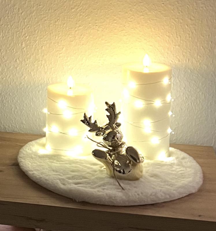 RUBIN LICHT LED Kerze 3D Flamme 15 cm weiss mit Drah online kaufen