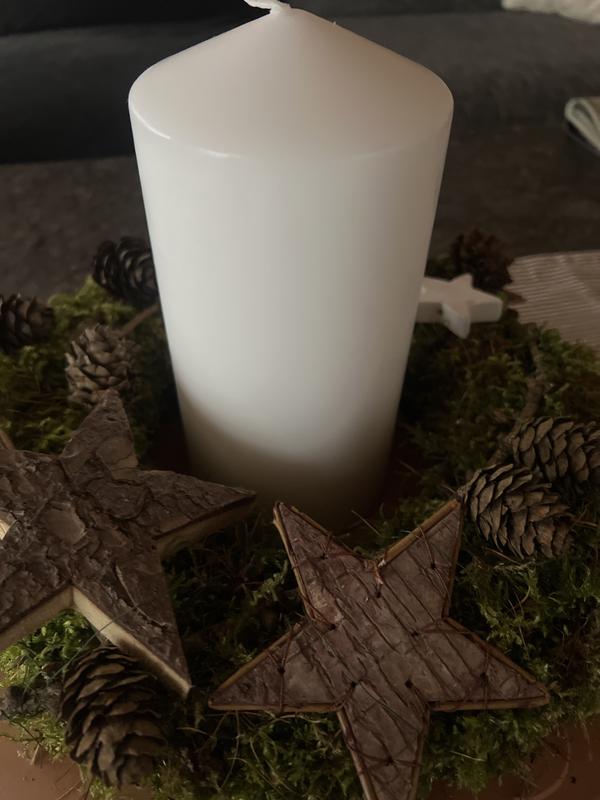 RUBIN LICHT Stumpenkerze weiss 200/96 online kaufen