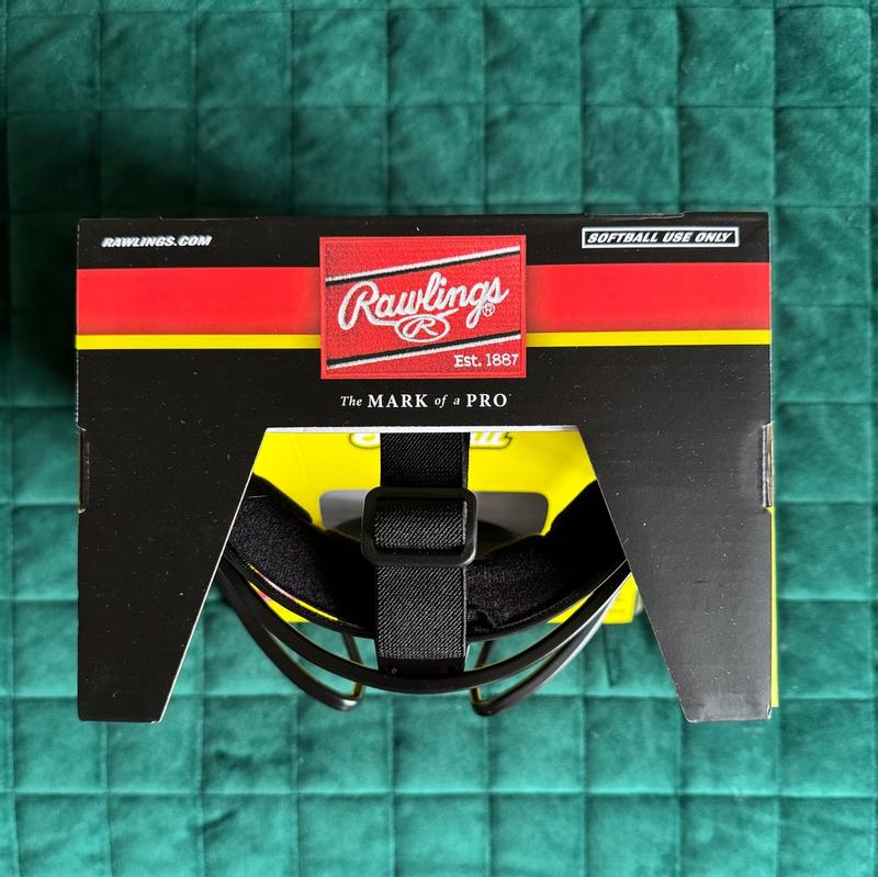 Masque De Softball Rawlings Hi-Viz - Jeunesse - Noir - NOCSAE - Excellent