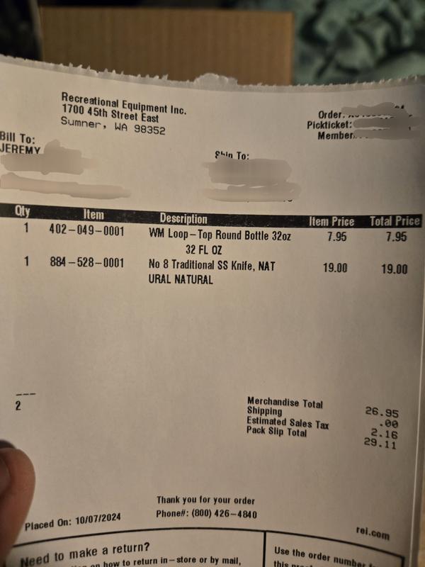 User uploaded product image