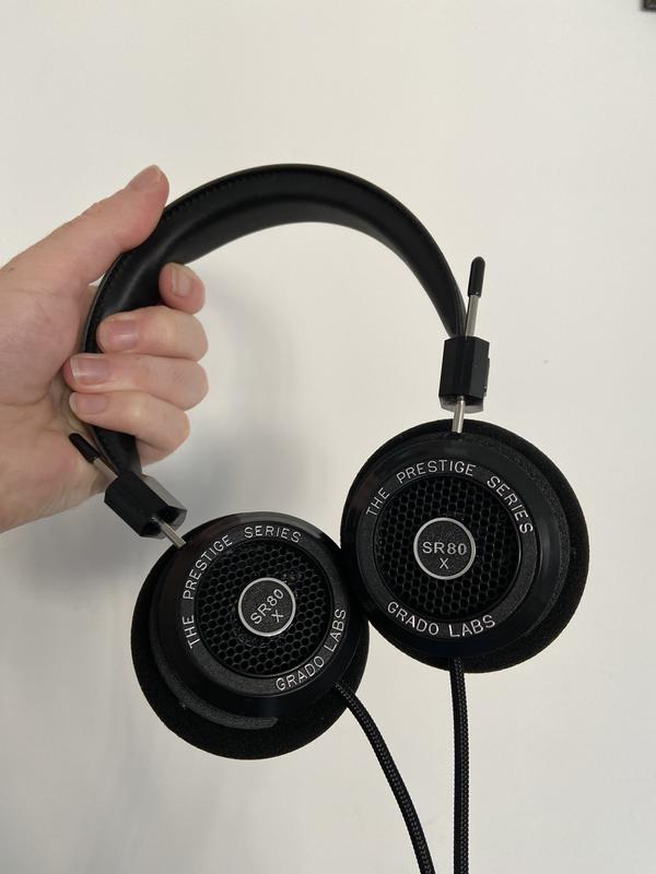 Grado SR80x (Black) On Ear Open Back Headphones Richer Sounds