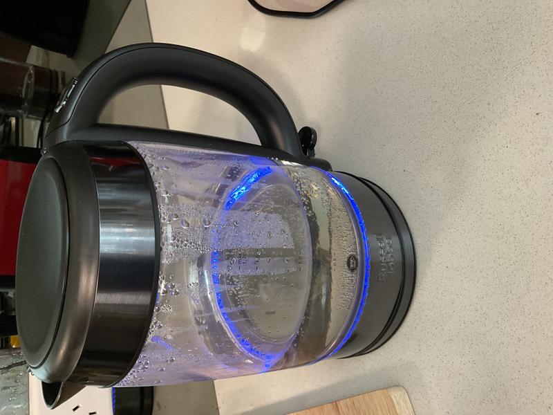 Brooklyn Glass Kettle Black Stainless Steel Russell Hobbs