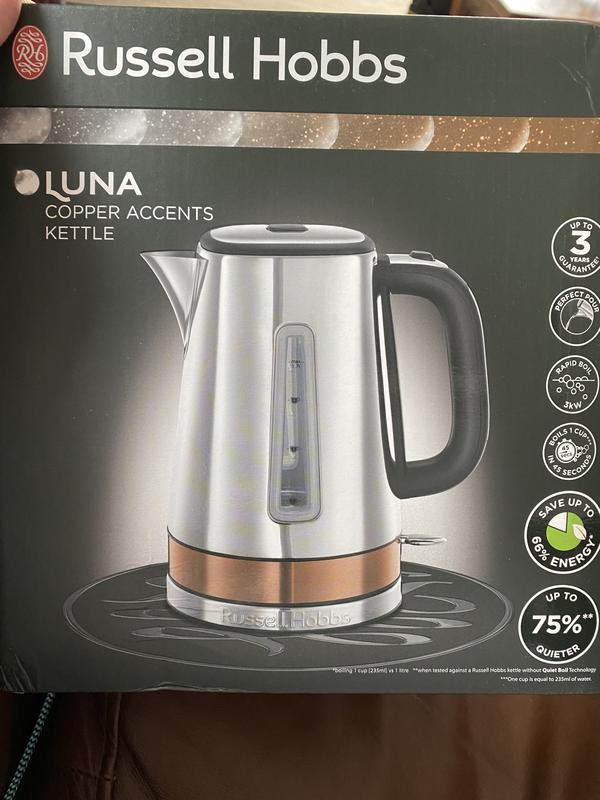 Buy Russell Hobbs Luna Quiet Boil Copper Jug Kettle 24280, Kettles