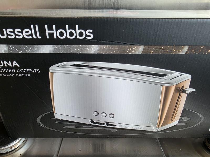 Luna Copper Accents Quiet Boil Kettle and Slice Long Slot Toaster Set