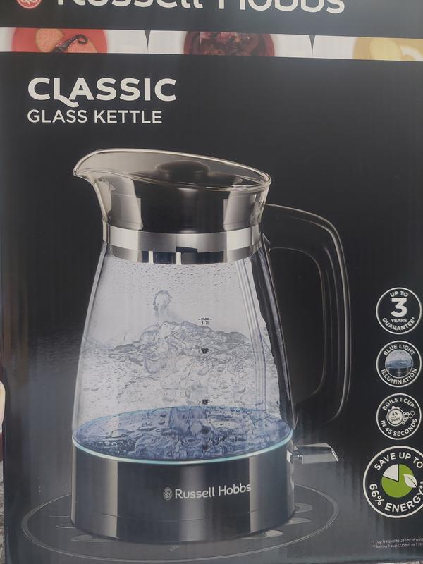 Russell Hobbs Hourglass Black Glass Kettle - 26080