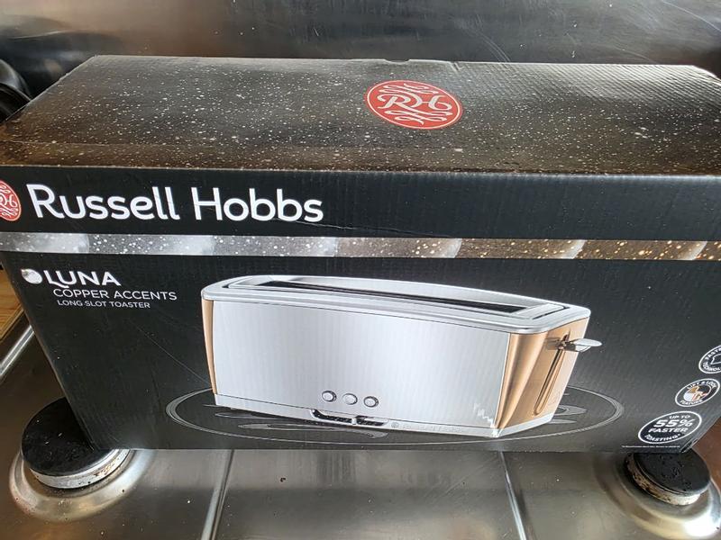 Luna Copper Accents Quiet Boil Kettle and Slice Long Slot Toaster Set