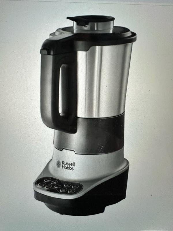 Russell Hobbs Soup & Blend, Soup Maker And Blender, Juice, Soup, 4 Servings, Stainless Steel Jug, 8 Programs, Non-stick Coating, 400W Motor, 800 Watt Heating Element, 21480-56