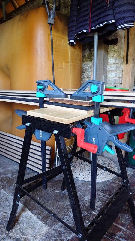 Serre-joints à Une Main Wolfcraft PRO MAX - Force 250kg, Ouverture 300mm, Fonction écarteur - Lot Professionnel