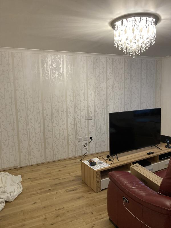 Cottonwood Pearlescent White Wallpaper | No Two Houses