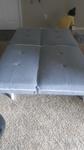 Mainstays Extra-Large Futon with Contrast Piping, Grey ...