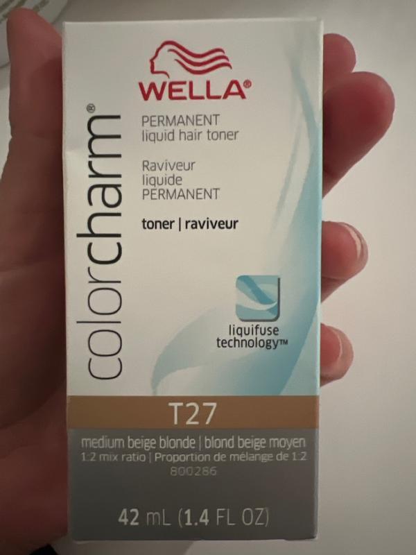 WELLA COLOR CHARM HAIR COLOR Permanent Liquid Hair Toner T15 Pale Beige  Blonde