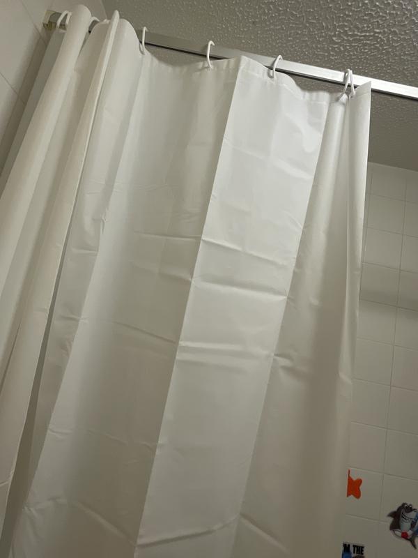 Wilko Functional White Shower Curtain, Bathroom Curtain Rail Wilko
