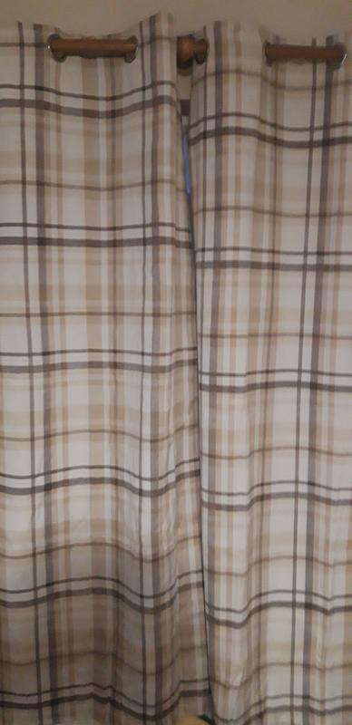 Wilko Red Printed Check Curtains 167 W, Red Checked Curtains Wilko
