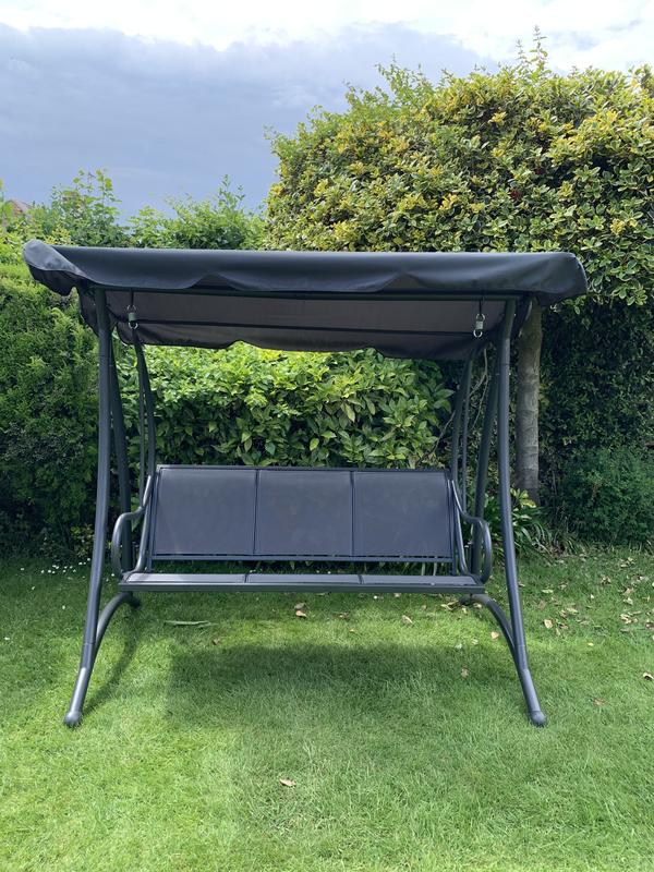 Charles bentley 3 seater premium swing seat best sale with canopy