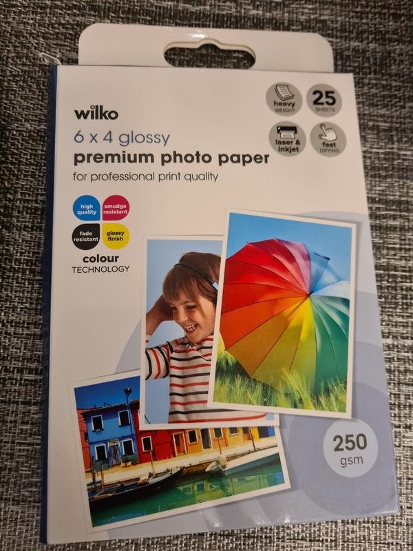 glossy photo paper 6x4 tesco