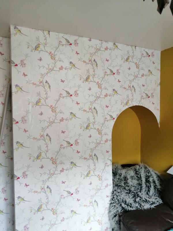 Phoebe White Multicoloured Birds Wallpaper by Holden Statement Feature 98080 