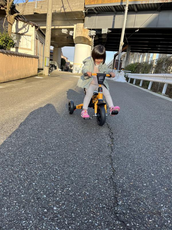 ハマー トライサイクル3 FDーTZ イエロー 三輪車 手押し棒 かじとり