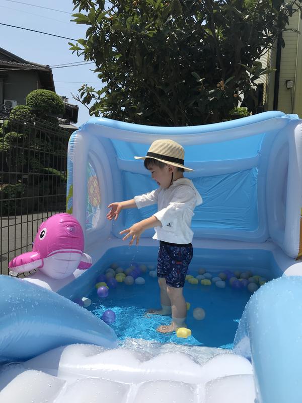 海のなかまシャワー\u0026スライダーつきプール