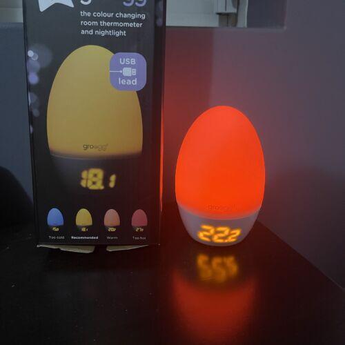 Groegg 2 Colour Changing Room Thermometer And Nightlight