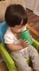 Drinking milk from my Green Grown Sippy Cup