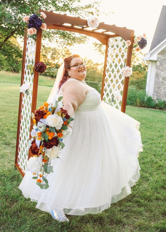 Plus Size - Ivory Mesh Faux Pearl Tea-Length Wedding Dress - Torrid